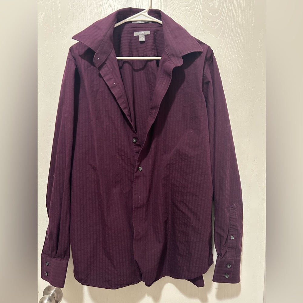 Apt. 9 Purple Casual Men’s Button Down Shirt